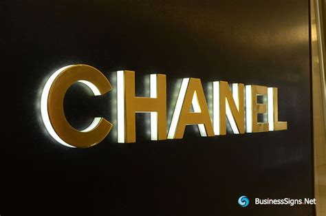 light up chanel sign|lighted front channel sign.